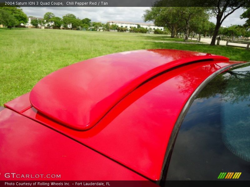 Chili Pepper Red / Tan 2004 Saturn ION 3 Quad Coupe