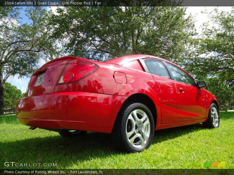 Chili Pepper Red / Tan 2004 Saturn ION 3 Quad Coupe