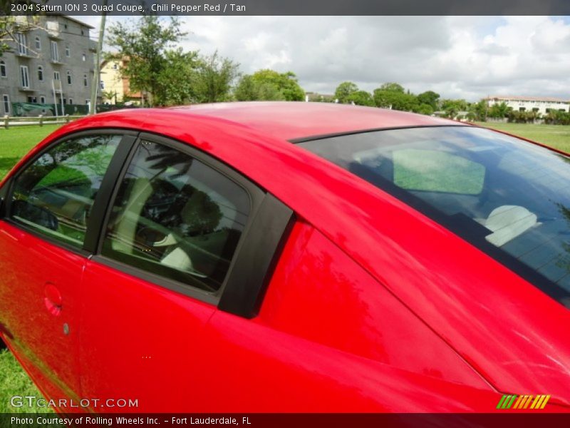 Chili Pepper Red / Tan 2004 Saturn ION 3 Quad Coupe
