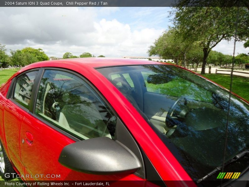 Chili Pepper Red / Tan 2004 Saturn ION 3 Quad Coupe