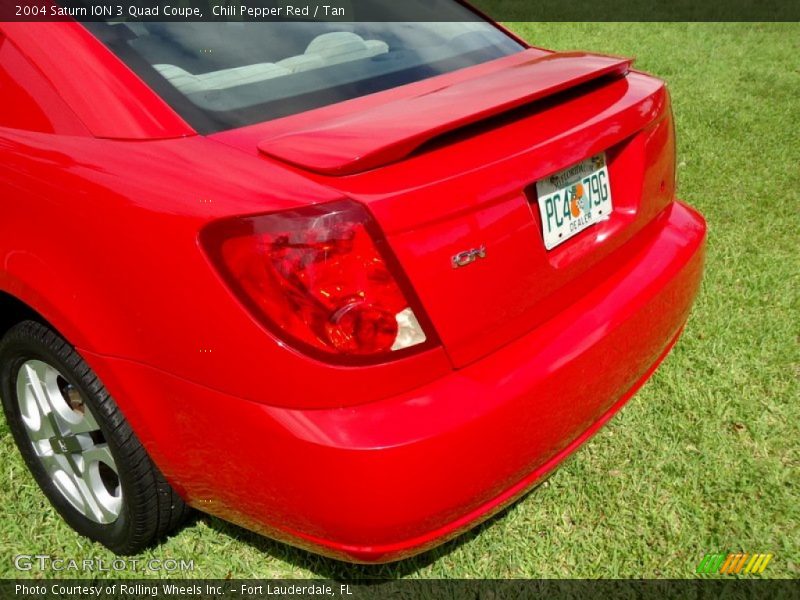 Chili Pepper Red / Tan 2004 Saturn ION 3 Quad Coupe