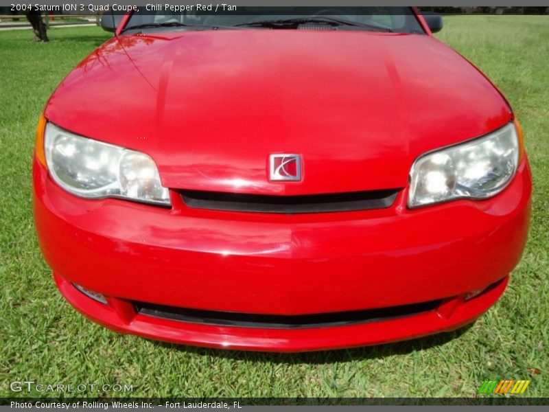 Chili Pepper Red / Tan 2004 Saturn ION 3 Quad Coupe