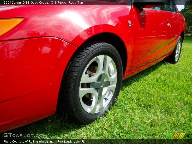 Chili Pepper Red / Tan 2004 Saturn ION 3 Quad Coupe