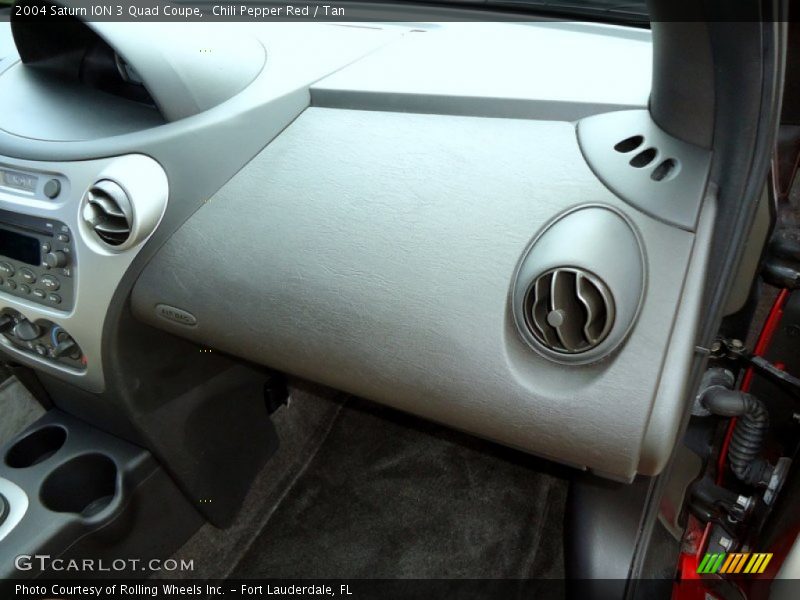 Chili Pepper Red / Tan 2004 Saturn ION 3 Quad Coupe