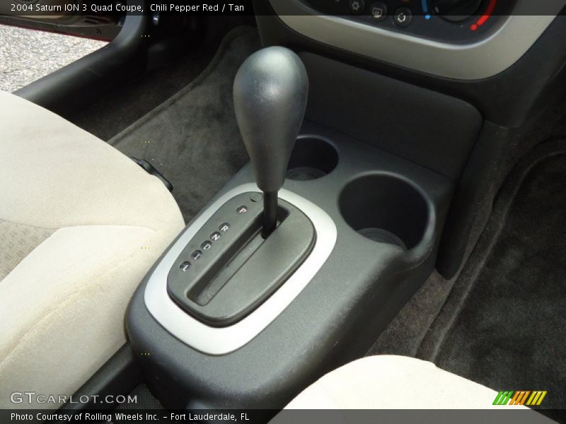 Chili Pepper Red / Tan 2004 Saturn ION 3 Quad Coupe