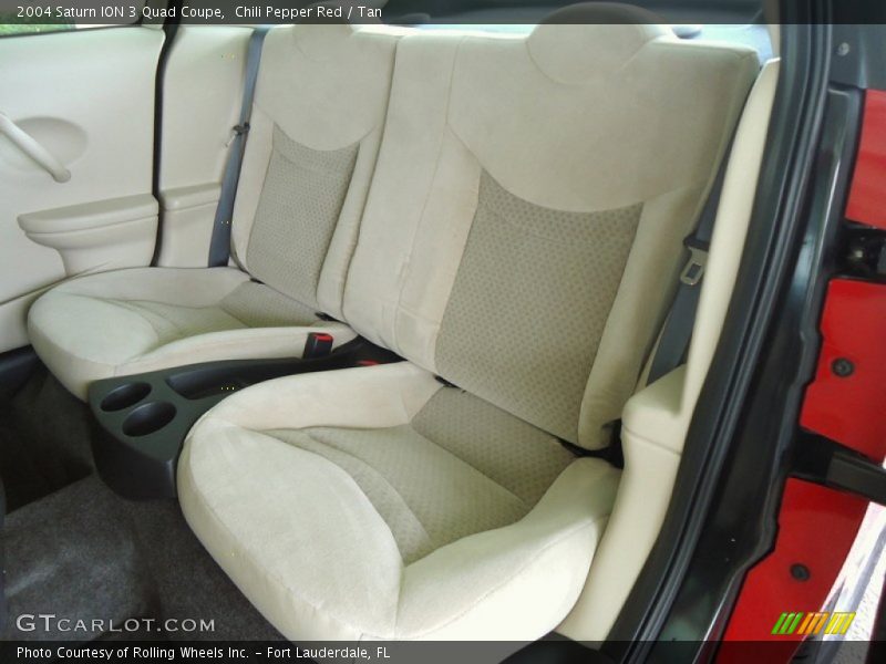 Chili Pepper Red / Tan 2004 Saturn ION 3 Quad Coupe