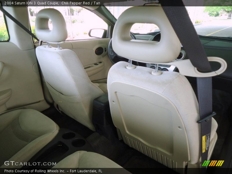Chili Pepper Red / Tan 2004 Saturn ION 3 Quad Coupe