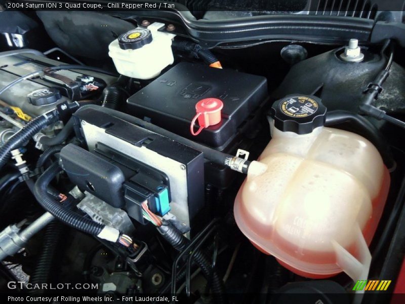 Chili Pepper Red / Tan 2004 Saturn ION 3 Quad Coupe