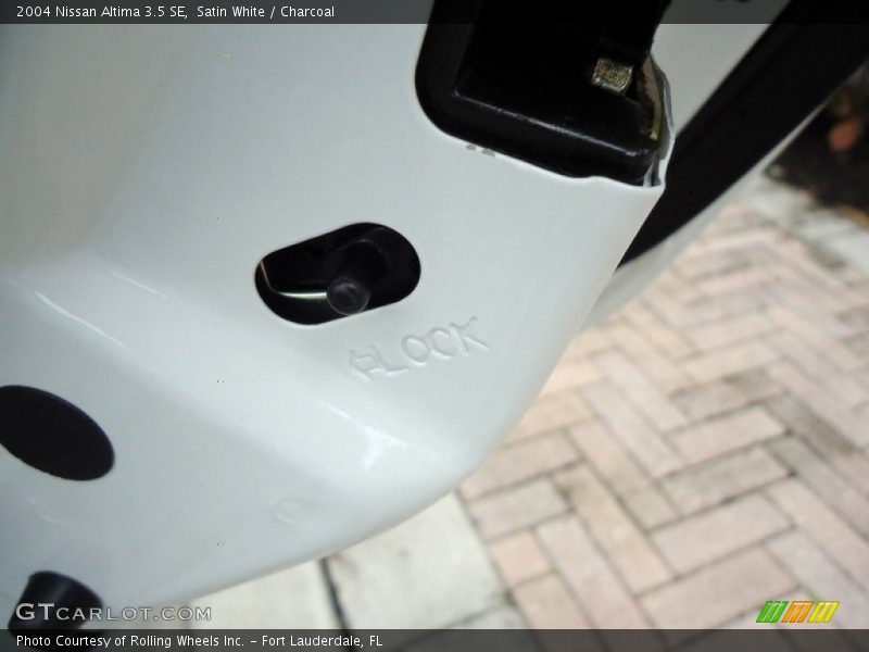 Satin White / Charcoal 2004 Nissan Altima 3.5 SE