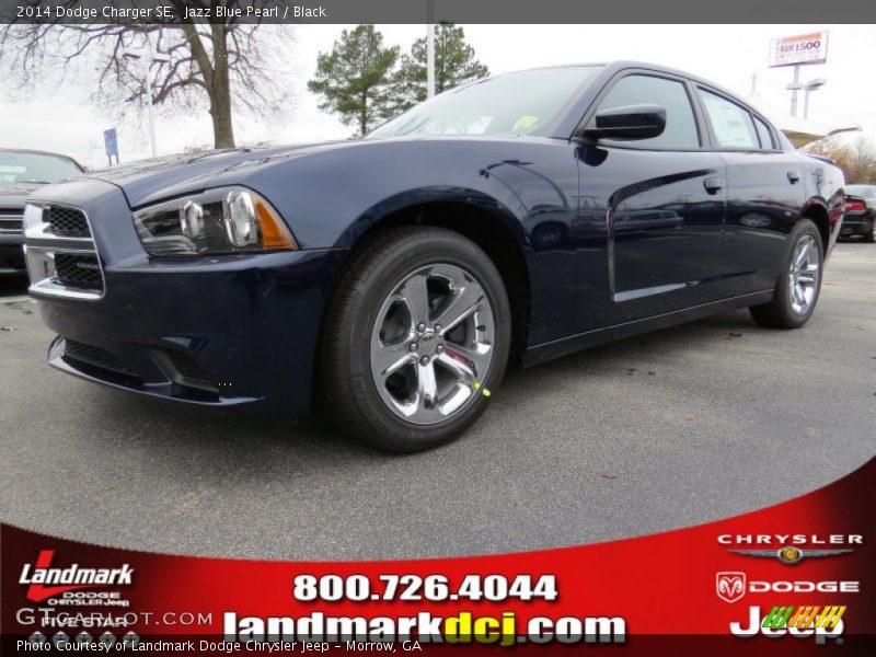 Jazz Blue Pearl / Black 2014 Dodge Charger SE
