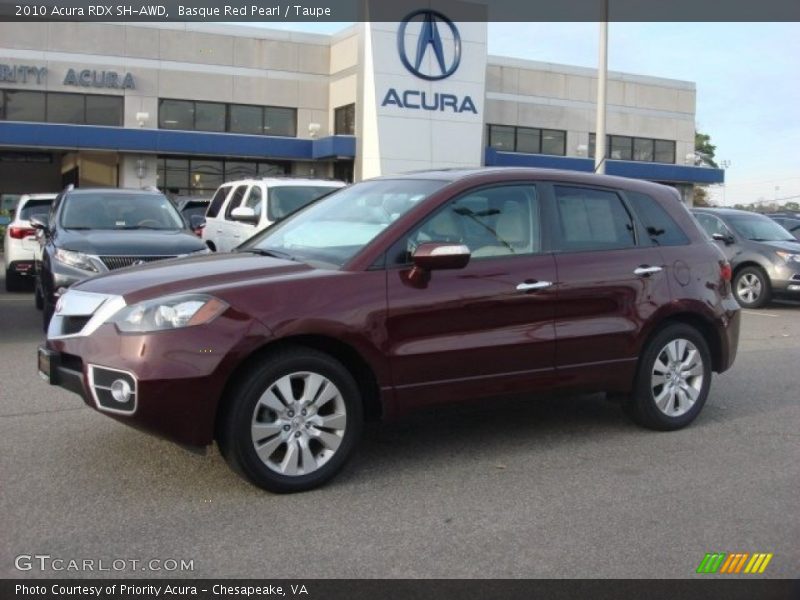 Basque Red Pearl / Taupe 2010 Acura RDX SH-AWD