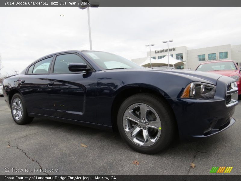 Jazz Blue Pearl / Black 2014 Dodge Charger SE