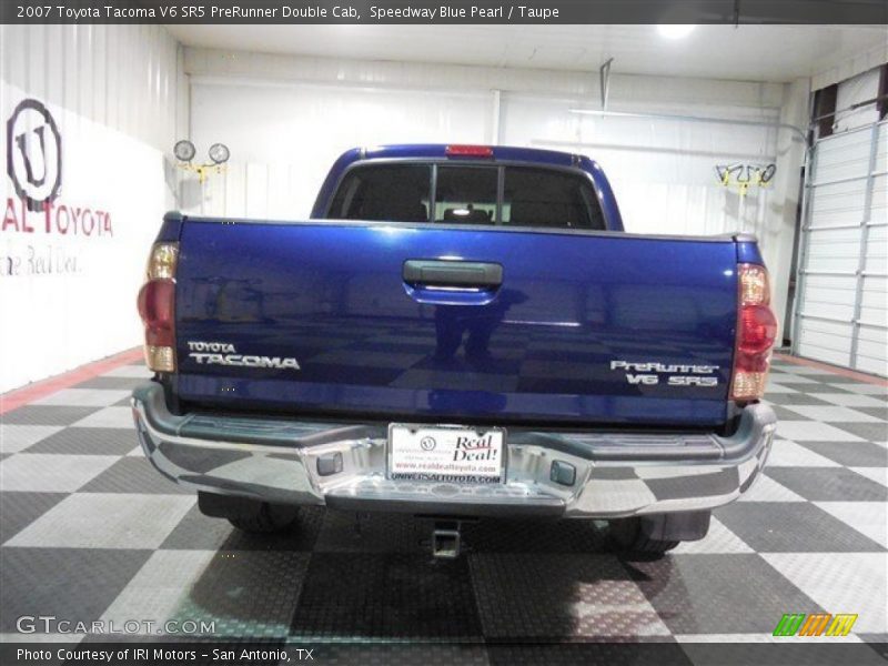 Speedway Blue Pearl / Taupe 2007 Toyota Tacoma V6 SR5 PreRunner Double Cab