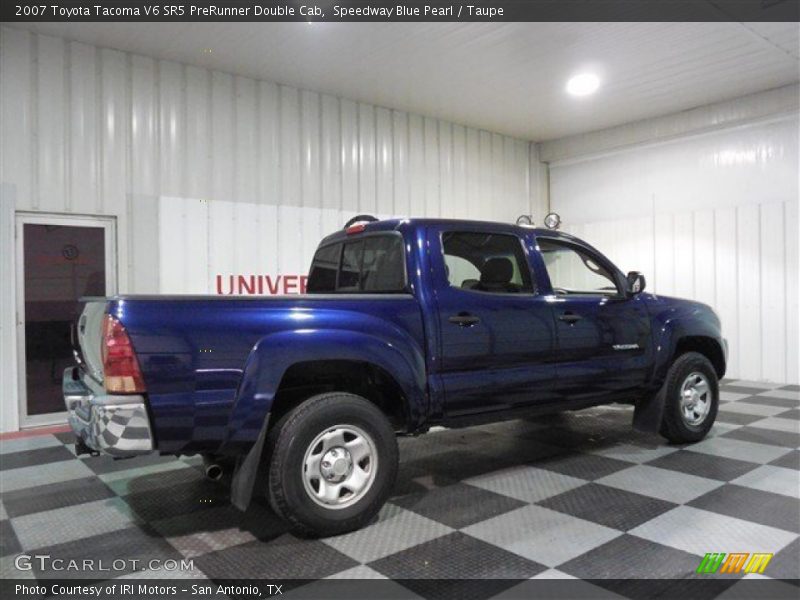 Speedway Blue Pearl / Taupe 2007 Toyota Tacoma V6 SR5 PreRunner Double Cab