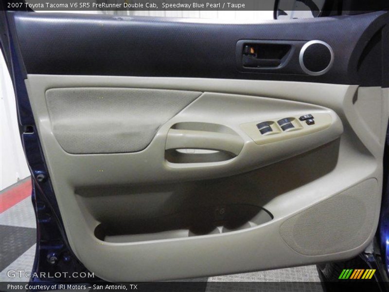 Speedway Blue Pearl / Taupe 2007 Toyota Tacoma V6 SR5 PreRunner Double Cab