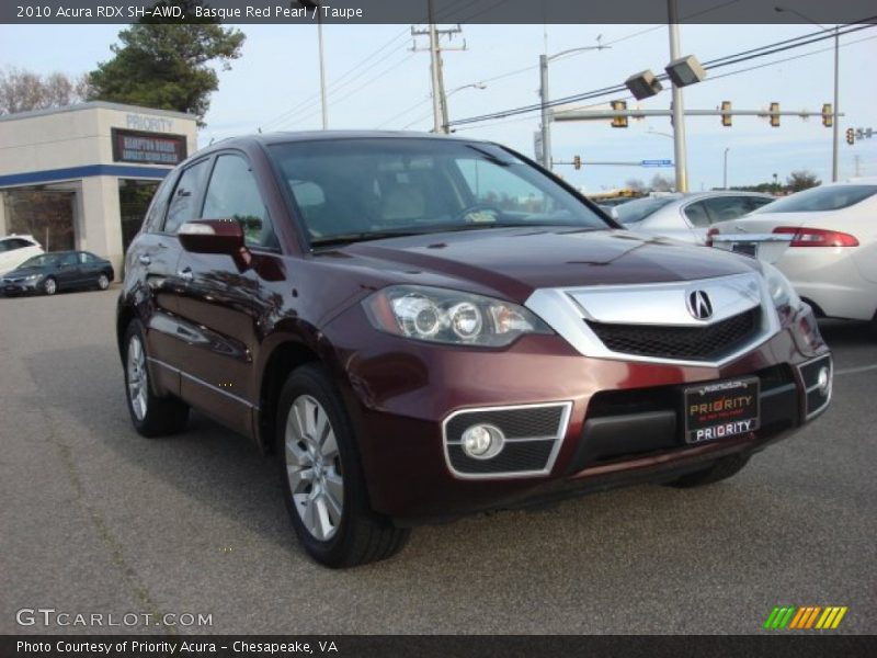 Basque Red Pearl / Taupe 2010 Acura RDX SH-AWD