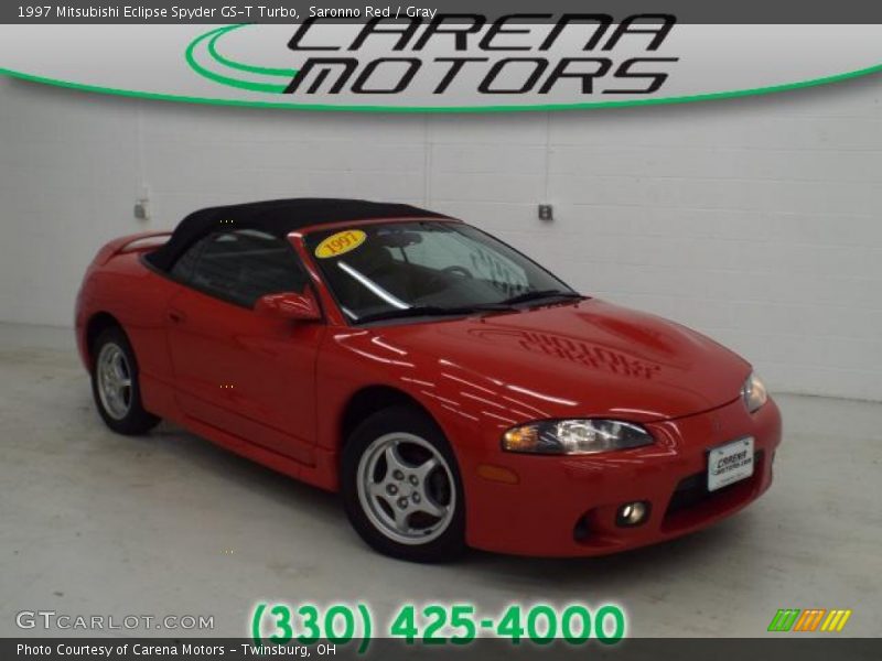 Saronno Red / Gray 1997 Mitsubishi Eclipse Spyder GS-T Turbo