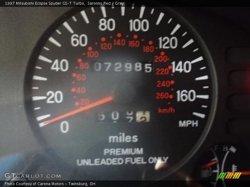 Saronno Red / Gray 1997 Mitsubishi Eclipse Spyder GS-T Turbo
