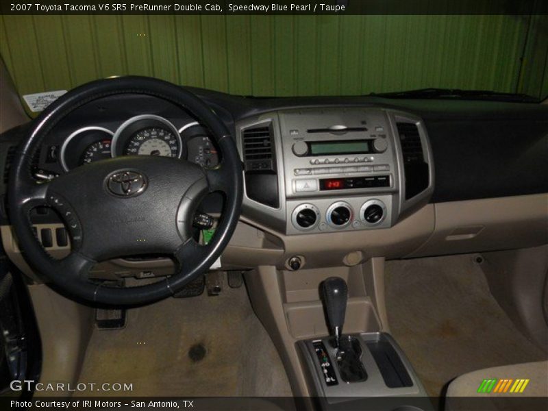 Speedway Blue Pearl / Taupe 2007 Toyota Tacoma V6 SR5 PreRunner Double Cab