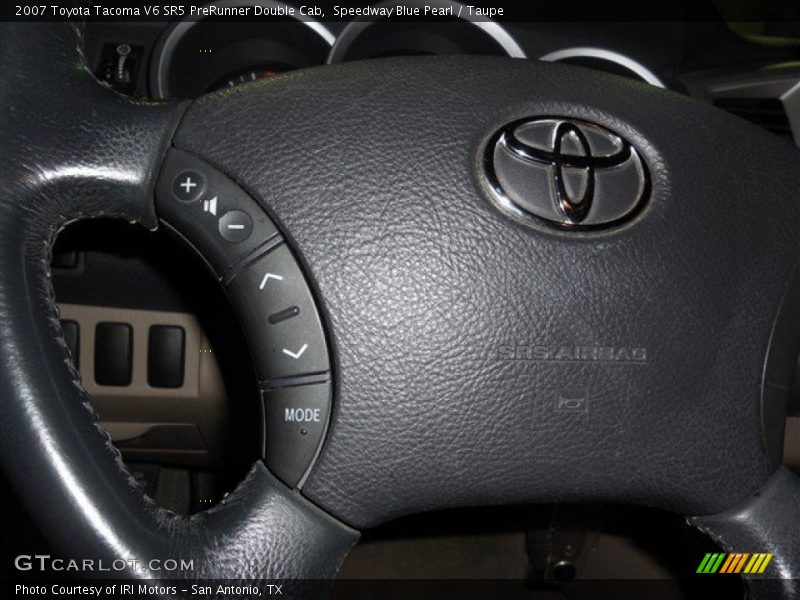 Speedway Blue Pearl / Taupe 2007 Toyota Tacoma V6 SR5 PreRunner Double Cab