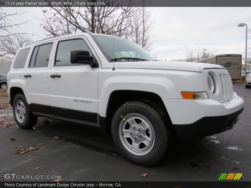 Bright White / Dark Slate Gray 2014 Jeep Patriot Sport