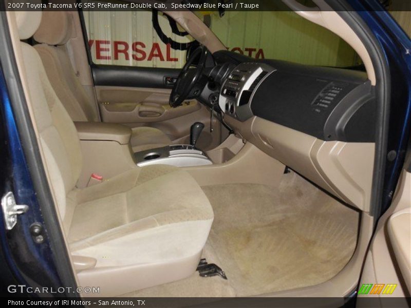 Speedway Blue Pearl / Taupe 2007 Toyota Tacoma V6 SR5 PreRunner Double Cab