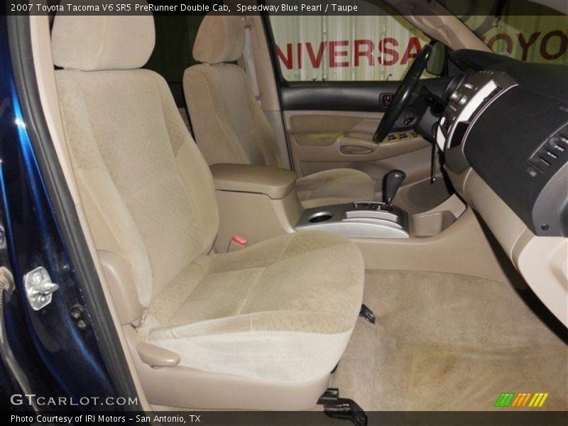 Speedway Blue Pearl / Taupe 2007 Toyota Tacoma V6 SR5 PreRunner Double Cab