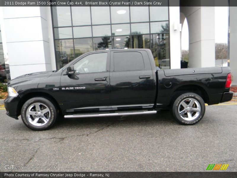 Brilliant Black Crystal Pearl / Dark Slate Gray 2011 Dodge Ram 1500 Sport Crew Cab 4x4
