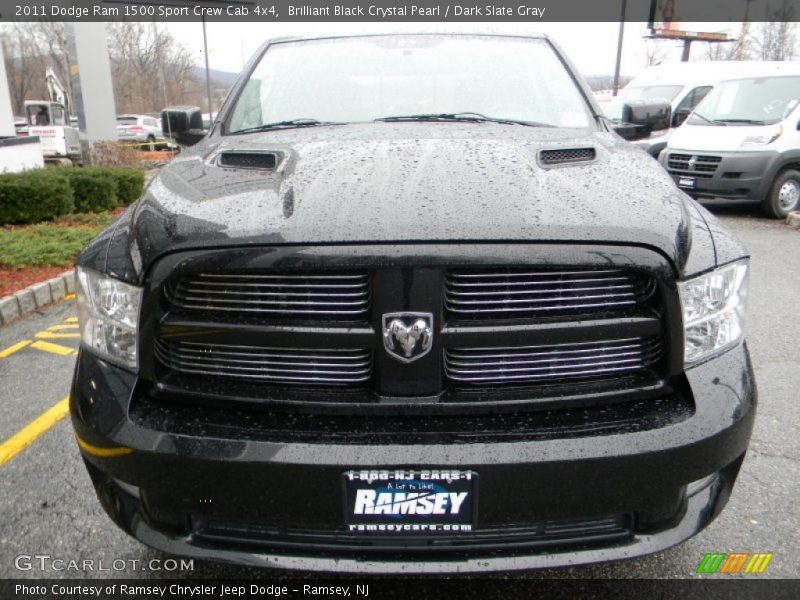 Brilliant Black Crystal Pearl / Dark Slate Gray 2011 Dodge Ram 1500 Sport Crew Cab 4x4