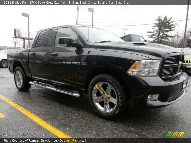 Brilliant Black Crystal Pearl / Dark Slate Gray 2011 Dodge Ram 1500 Sport Crew Cab 4x4