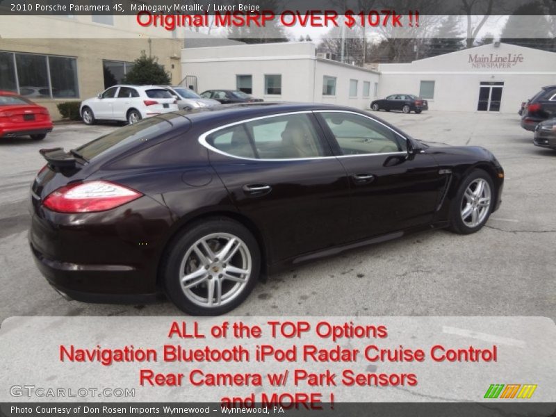 Mahogany Metallic / Luxor Beige 2010 Porsche Panamera 4S