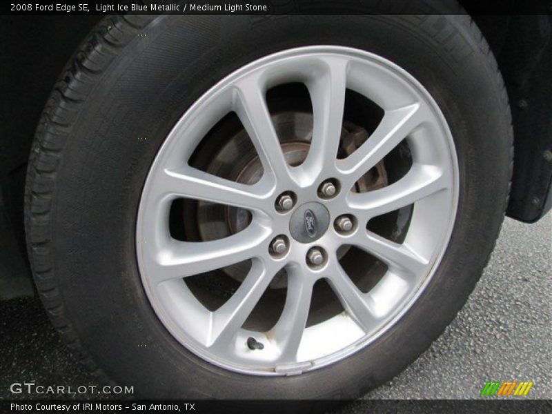 Light Ice Blue Metallic / Medium Light Stone 2008 Ford Edge SE