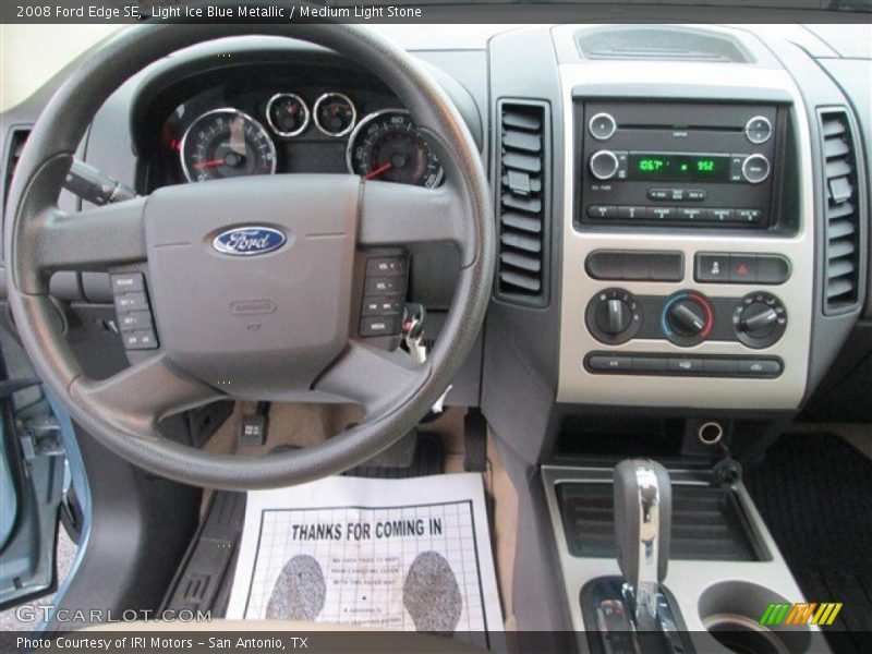 Light Ice Blue Metallic / Medium Light Stone 2008 Ford Edge SE