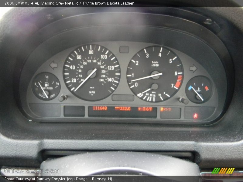 Sterling Grey Metallic / Truffle Brown Dakota Leather 2006 BMW X5 4.4i