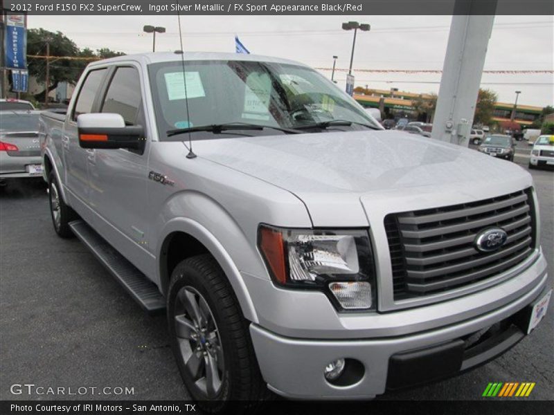 Ingot Silver Metallic / FX Sport Appearance Black/Red 2012 Ford F150 FX2 SuperCrew