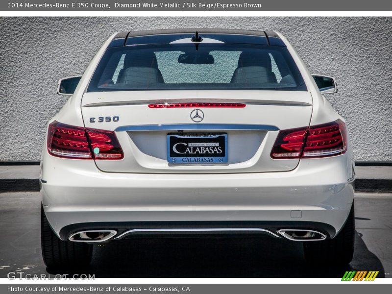 Diamond White Metallic / Silk Beige/Espresso Brown 2014 Mercedes-Benz E 350 Coupe
