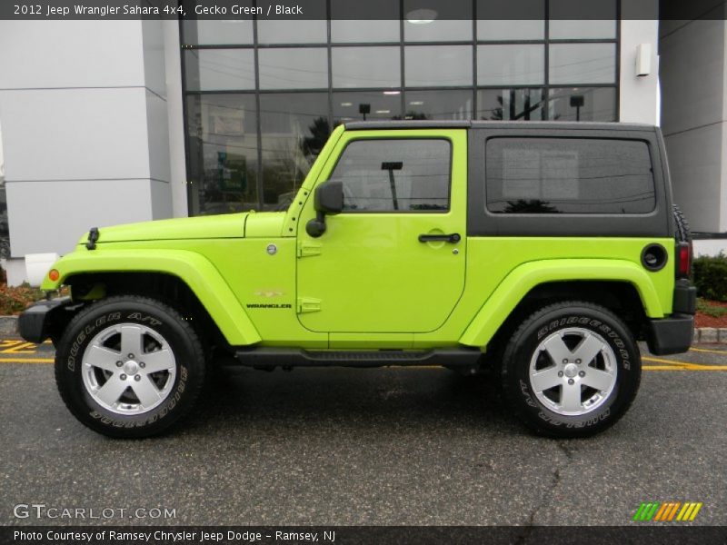Gecko Green / Black 2012 Jeep Wrangler Sahara 4x4