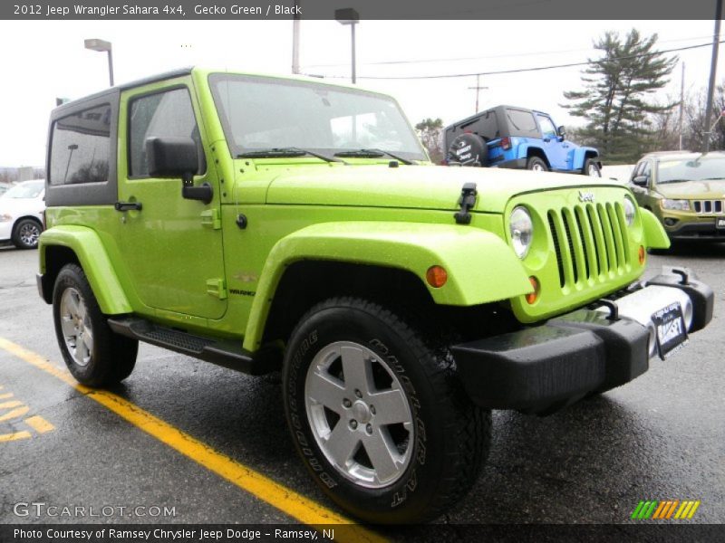 Gecko Green / Black 2012 Jeep Wrangler Sahara 4x4