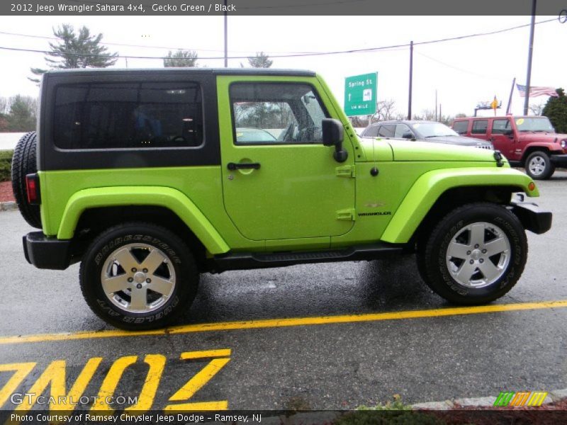 Gecko Green / Black 2012 Jeep Wrangler Sahara 4x4