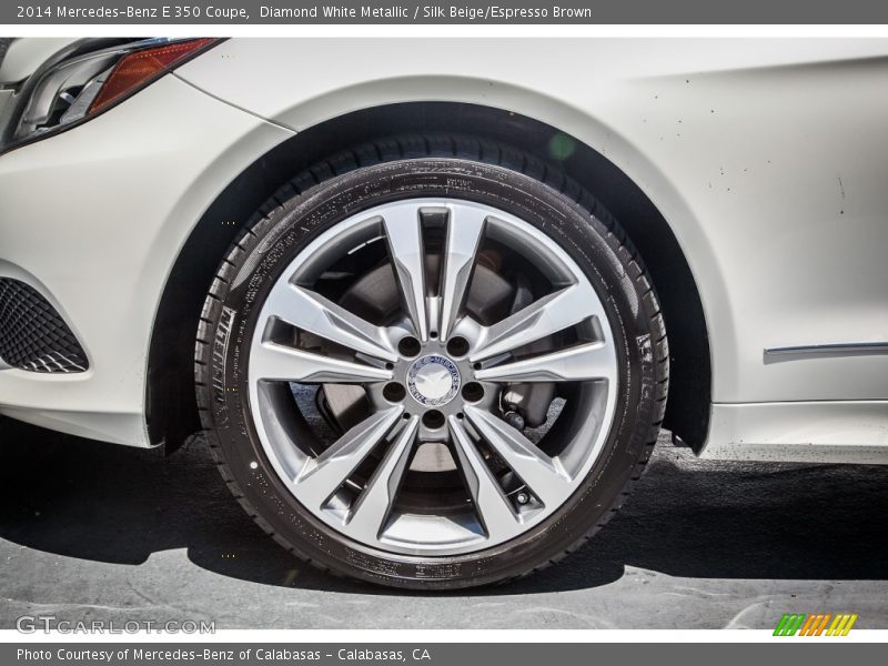 Diamond White Metallic / Silk Beige/Espresso Brown 2014 Mercedes-Benz E 350 Coupe