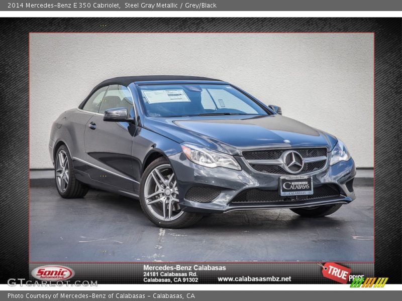 Steel Gray Metallic / Grey/Black 2014 Mercedes-Benz E 350 Cabriolet
