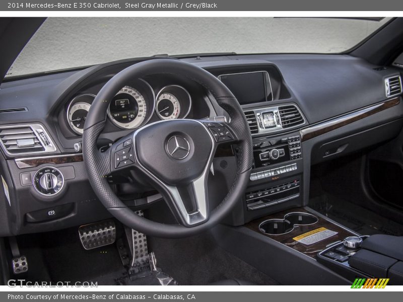 Steel Gray Metallic / Grey/Black 2014 Mercedes-Benz E 350 Cabriolet