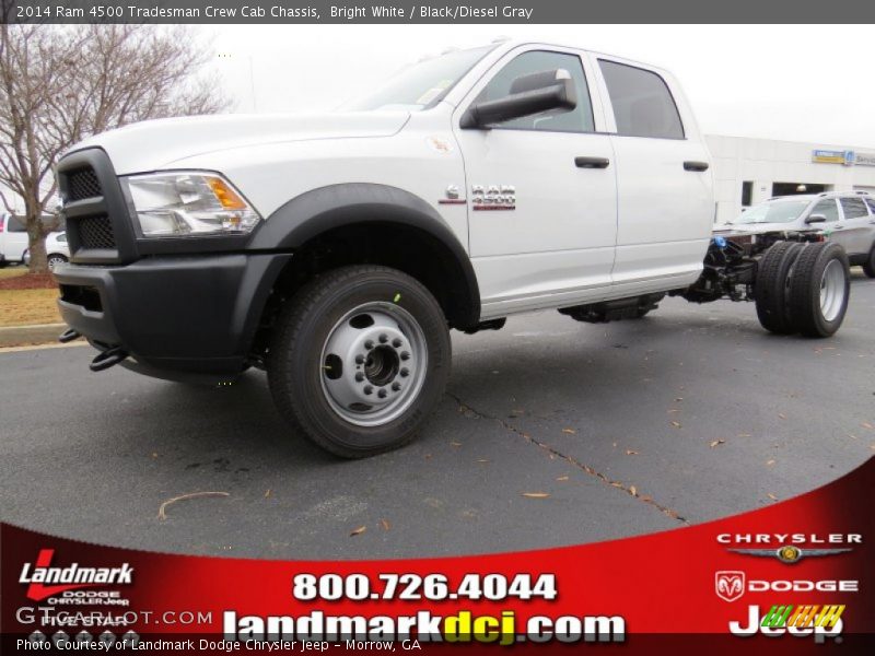 Bright White / Black/Diesel Gray 2014 Ram 4500 Tradesman Crew Cab Chassis