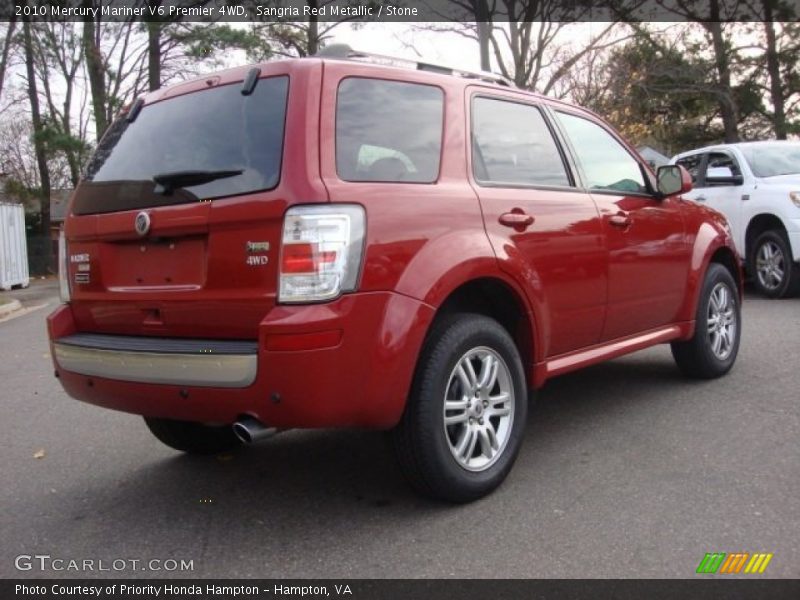 Sangria Red Metallic / Stone 2010 Mercury Mariner V6 Premier 4WD