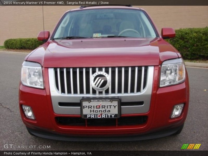 Sangria Red Metallic / Stone 2010 Mercury Mariner V6 Premier 4WD