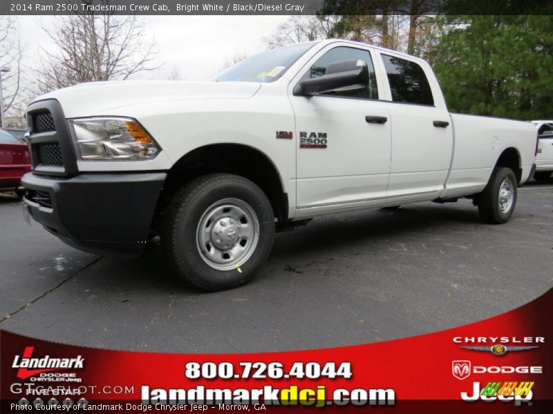 Bright White / Black/Diesel Gray 2014 Ram 2500 Tradesman Crew Cab