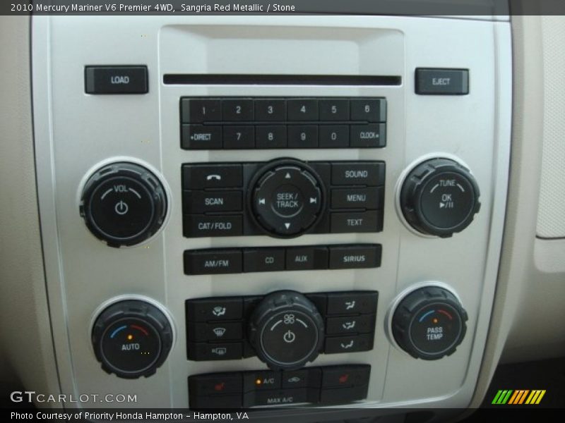 Sangria Red Metallic / Stone 2010 Mercury Mariner V6 Premier 4WD