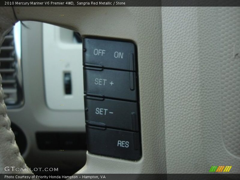 Sangria Red Metallic / Stone 2010 Mercury Mariner V6 Premier 4WD