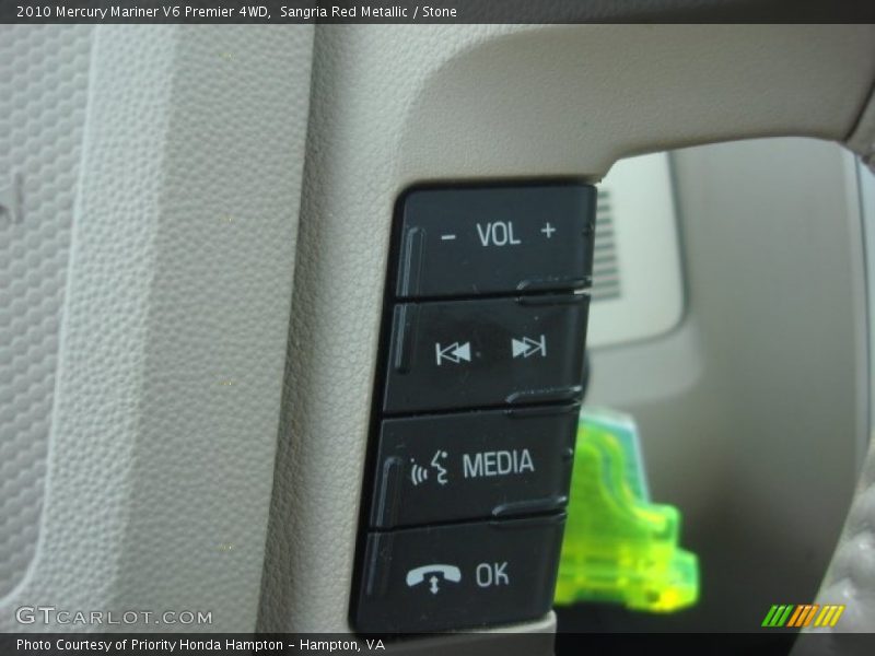 Sangria Red Metallic / Stone 2010 Mercury Mariner V6 Premier 4WD