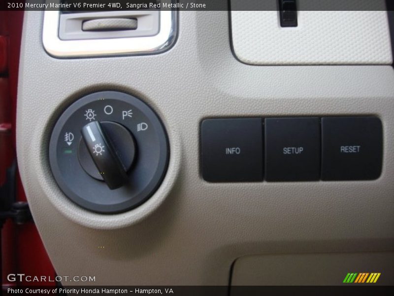 Sangria Red Metallic / Stone 2010 Mercury Mariner V6 Premier 4WD